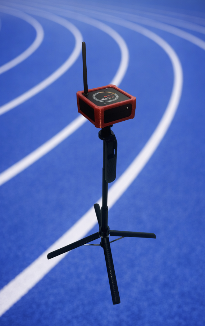 Wireless timing hub - right side with tripod